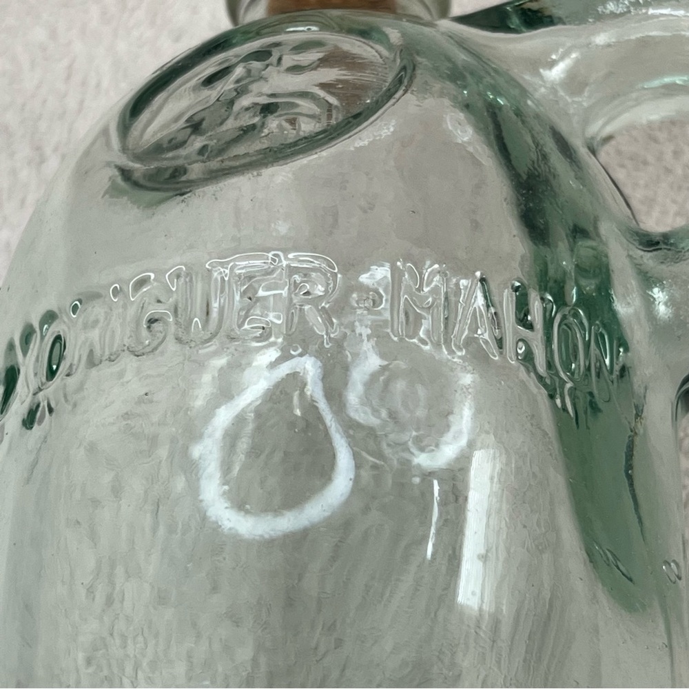 Vintage Glass Bottle w/Cork Gin Xoriguer-Mahon Menorca, Spain 16oz VTG 90s Retro - Picture 6 of 13